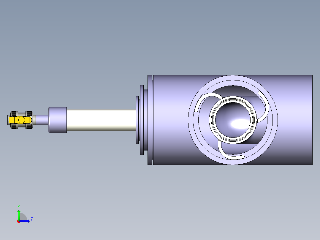 [PVC x PVC] 泄漏检测Low Point Drain-90左视图