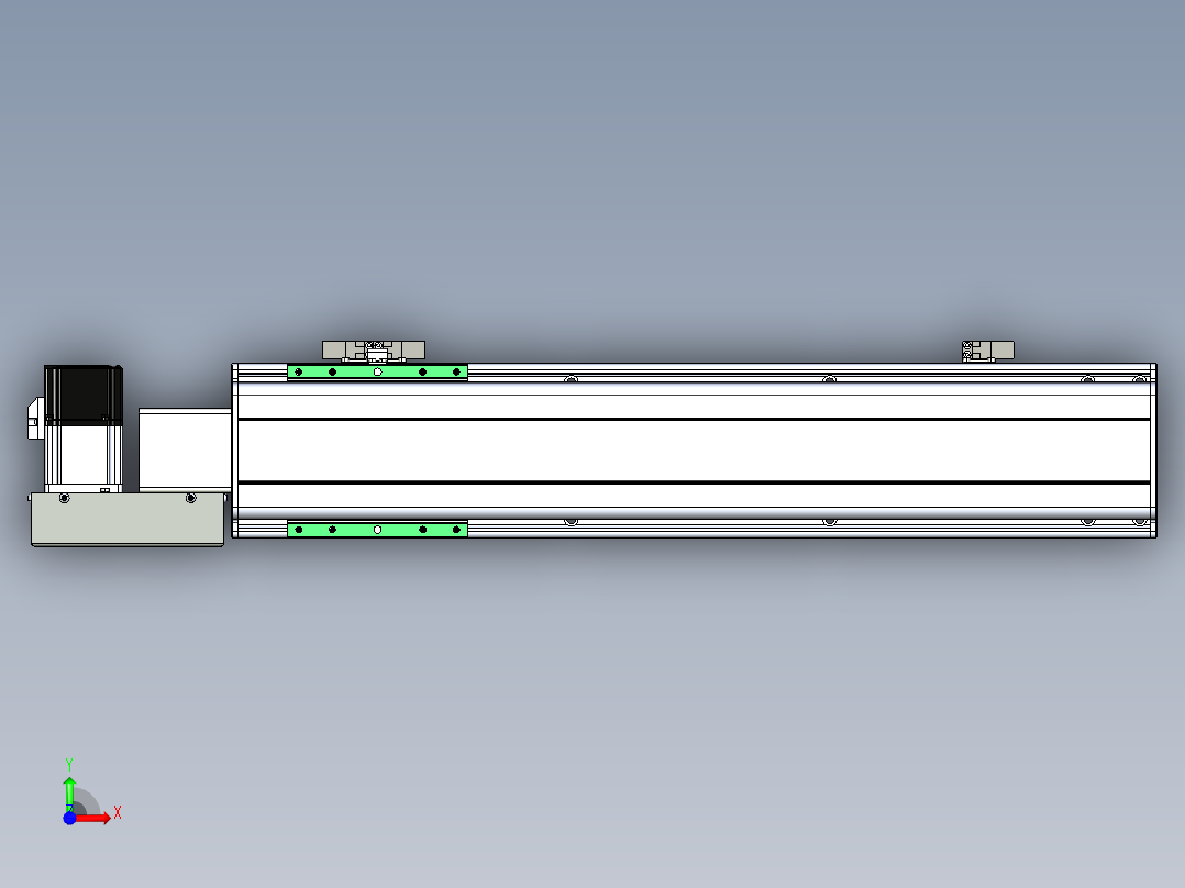 同步带滑台-半封闭B13H-L45-S450-L-P40-D3前视图