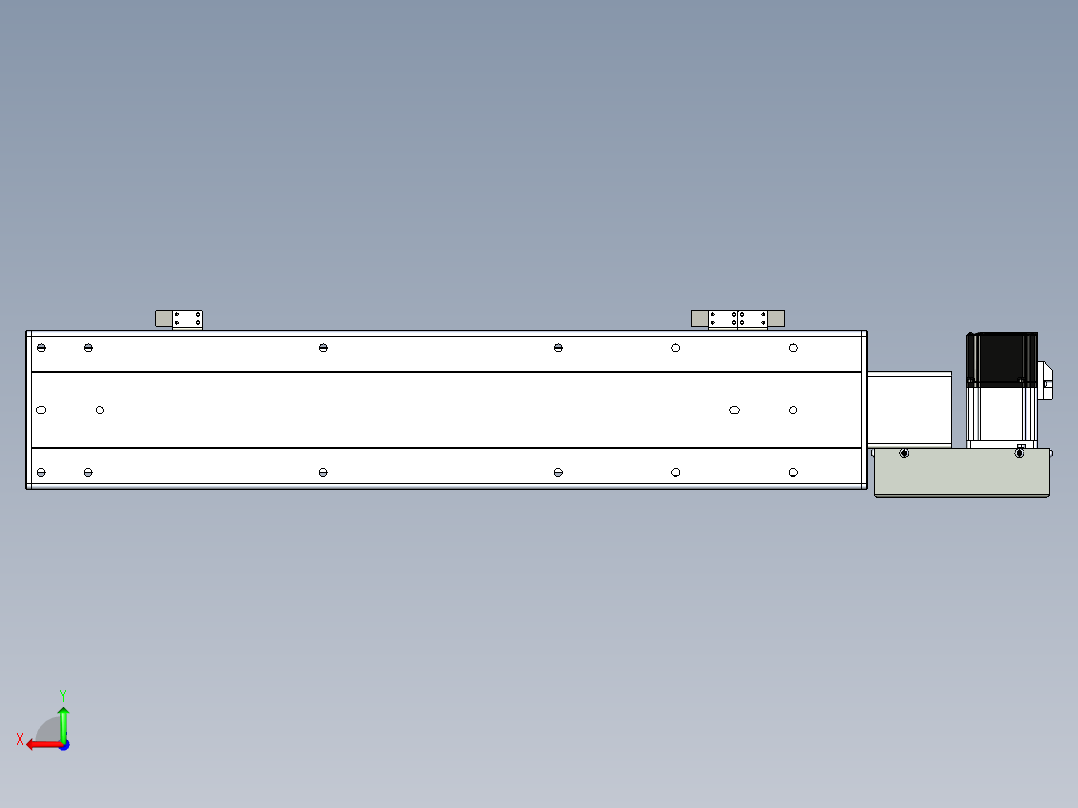 同步带滑台-半封闭B13H-L45-S450-L-P40-D3后视图