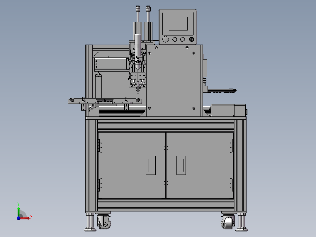 六轴键盘锁螺丝机前视图