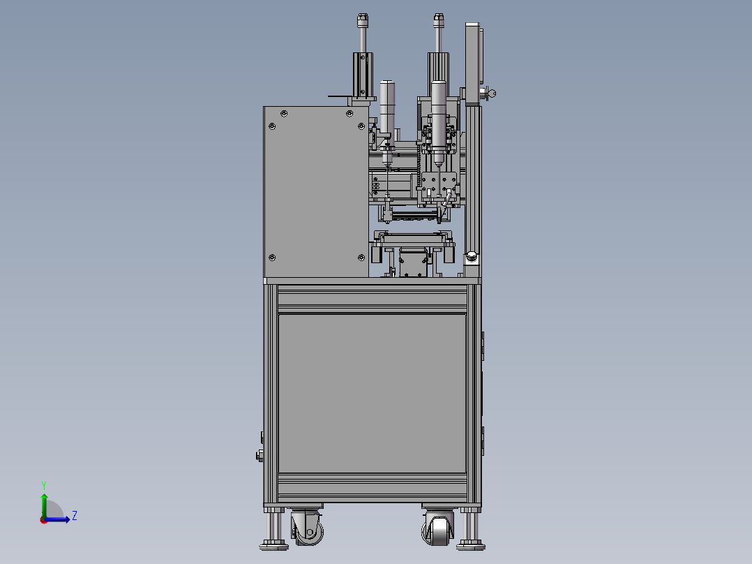 六轴键盘锁螺丝机左视图