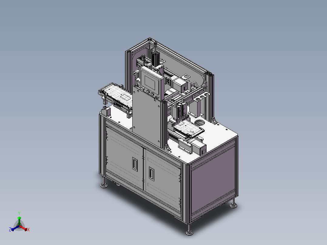 六轴键盘锁螺丝机正等轴测图