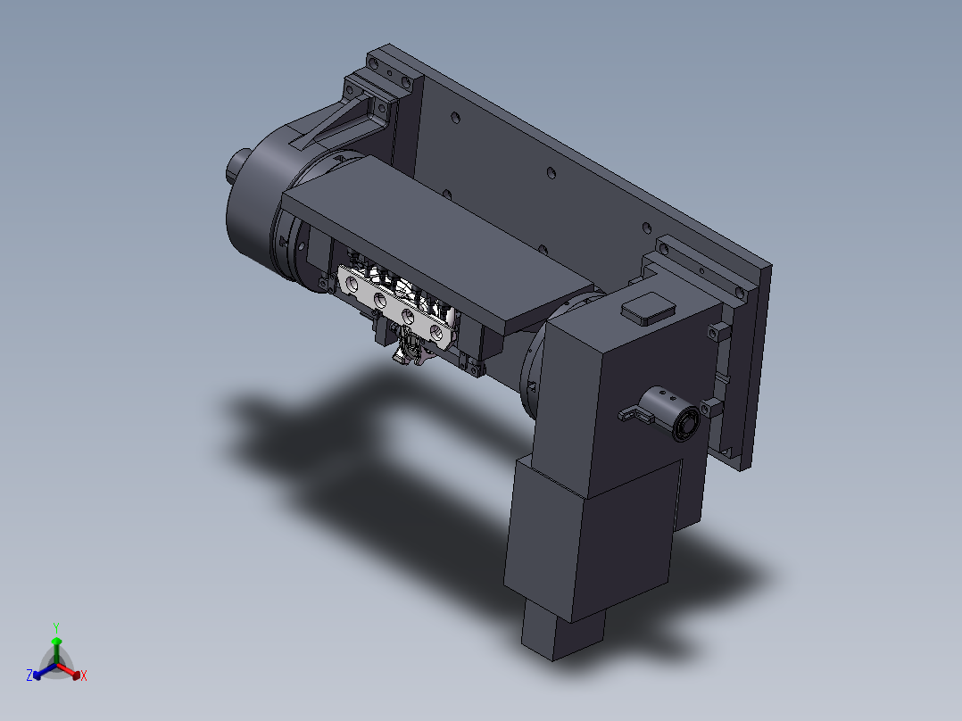 发动机排气歧管精密液压工装夹具正等轴测图
