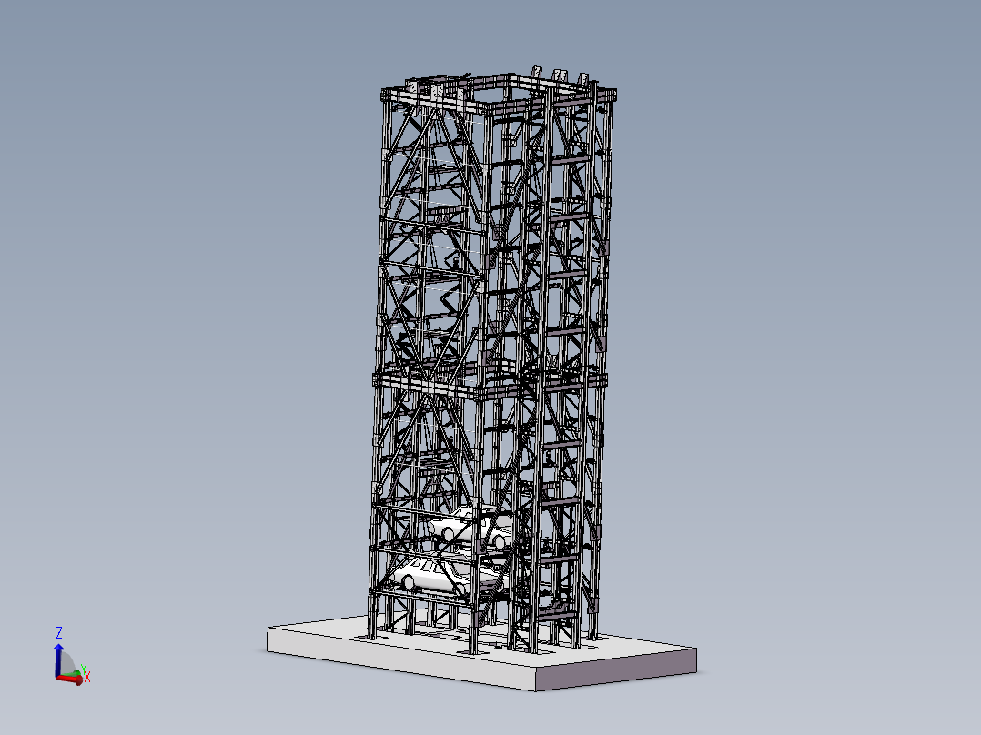 10层的垂直升降式立体车库