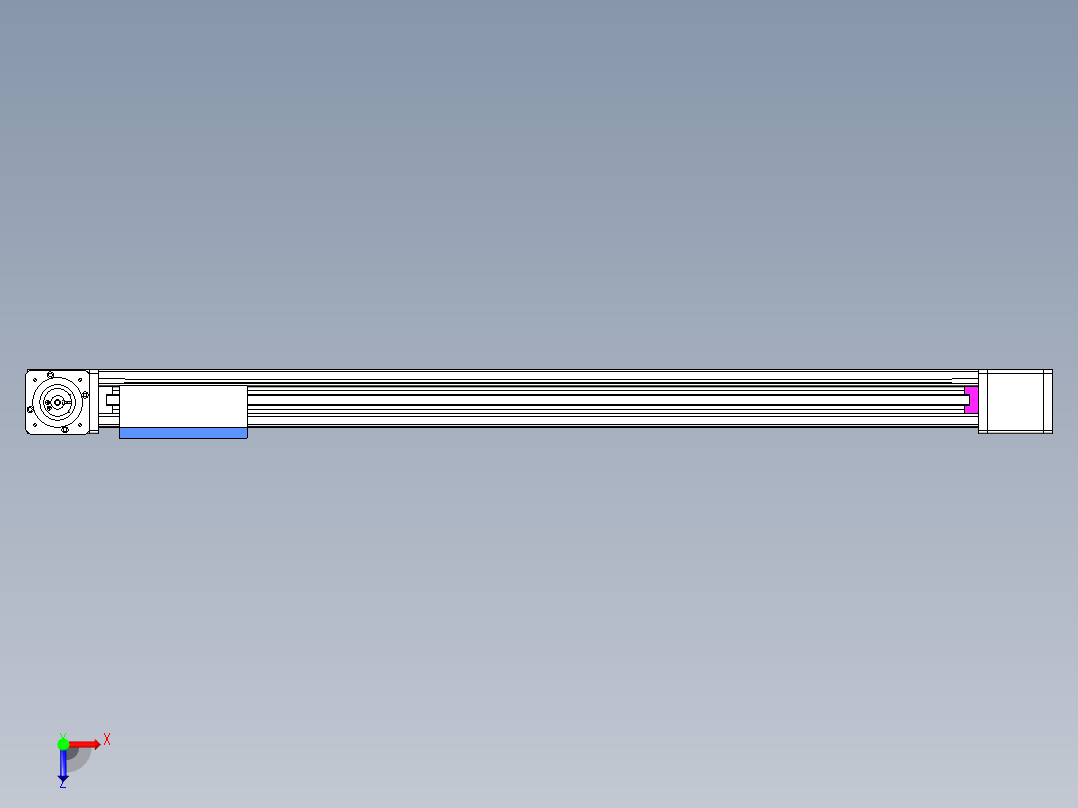 威洛博LB.GB同步带传动--欧规系列GB8-L192-S1000-BR-P75-K俯视图