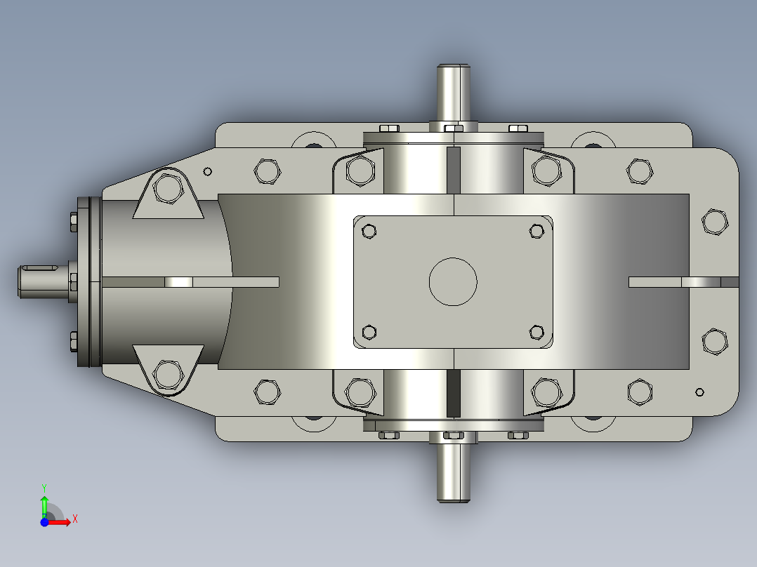 一级锥齿轮箱前视图