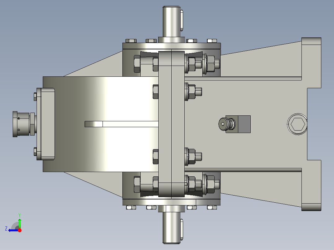 一级锥齿轮箱右视图
