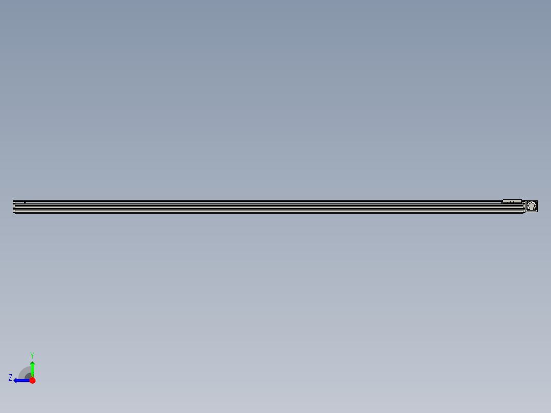 东锦同步带传动-直线滑台模组DH120B-L125-S3000-BL-P400W-C3右视图