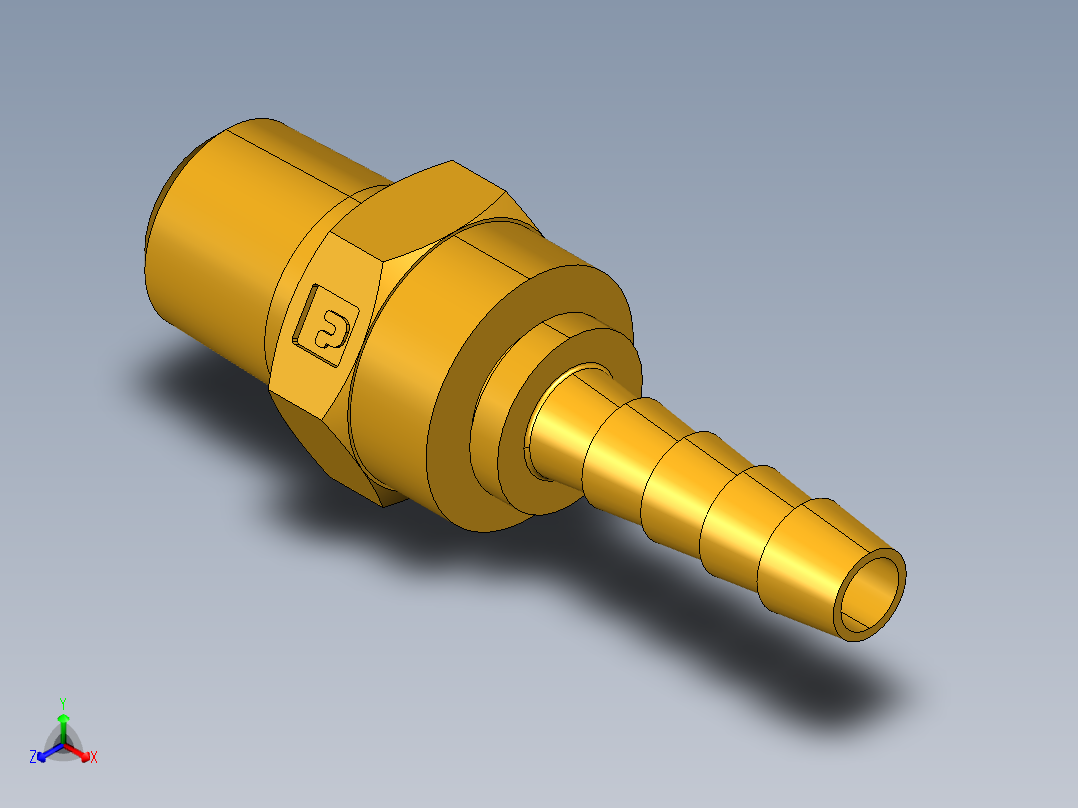 倒齿式工业管接头Male Swivel Hose Barb 125HBLSV-4-4