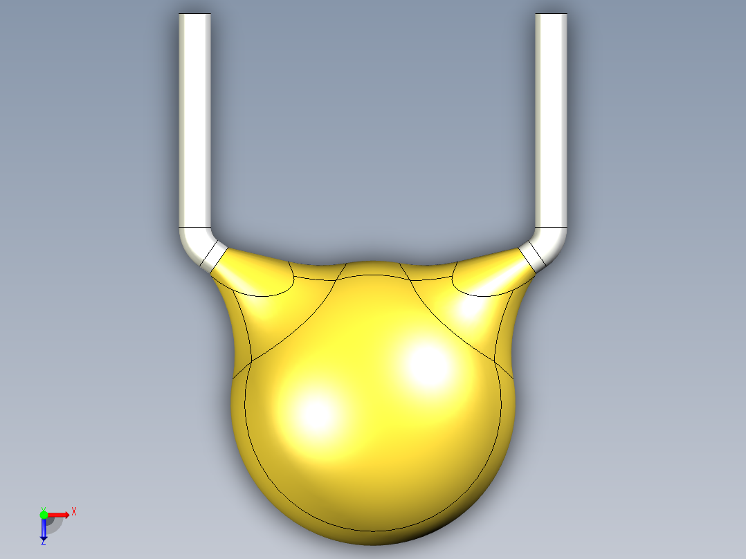 无源元件封装-CAP_DISC_4x3_YL俯视图
