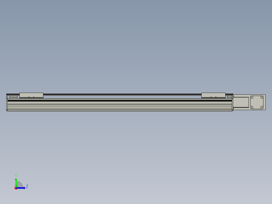 直线模组WG-LHB12-S800-BR设计图纸左视图
