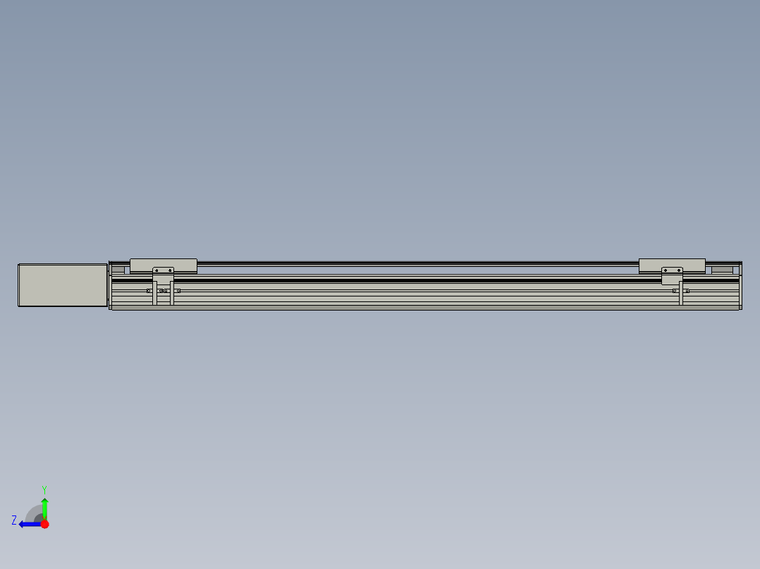 直线模组WG-LHB12-S800-BR设计图纸右视图