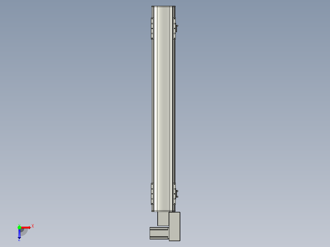 直线模组WG-LHB12-S800-BR设计图纸俯视图