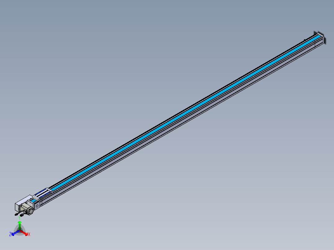 威洛博LB.GB同步带传动--欧规系列LB6A-L65-S2900-BR正等轴测图
