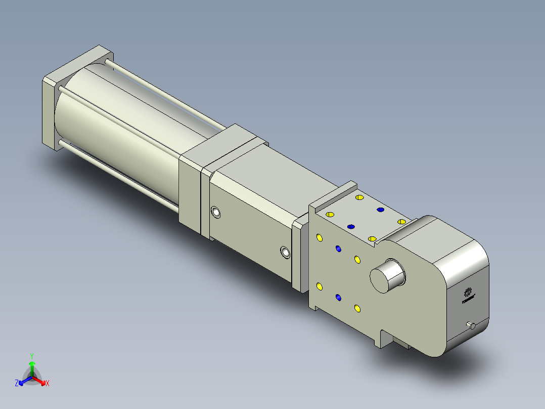 德克斯TUNKERS气缸数模KS_125_2_BD_A00_T08_135GRAD正等轴测图