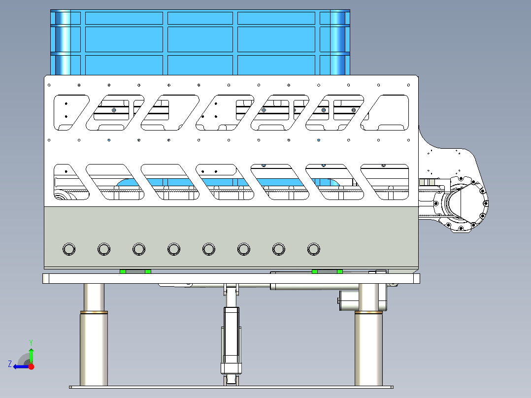 伸缩机构右视图