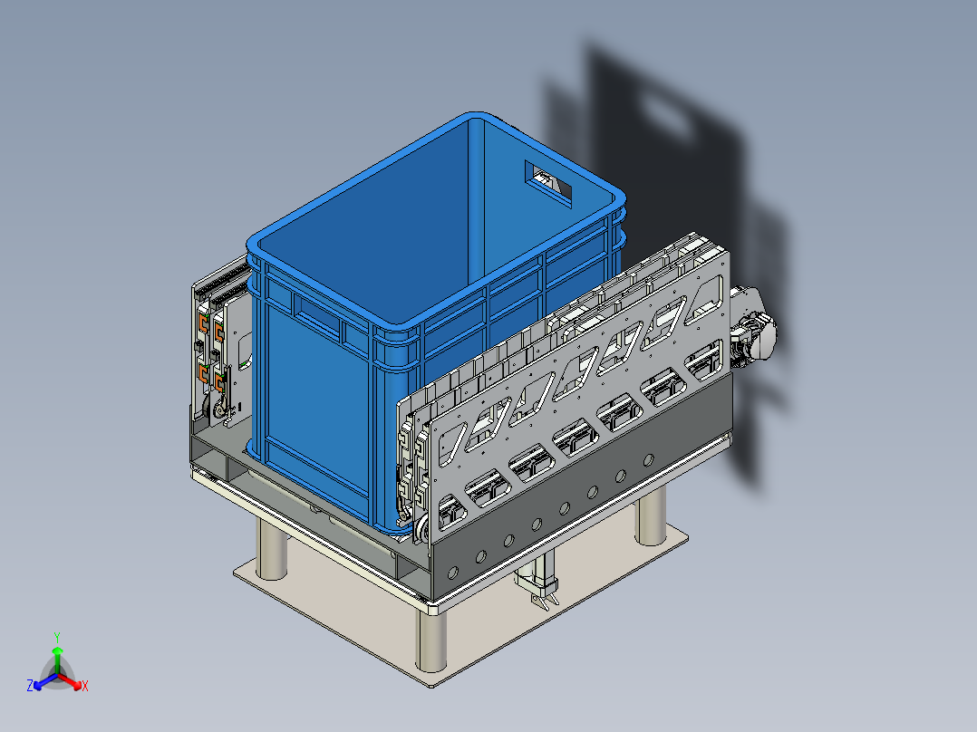 伸缩机构正等轴测图