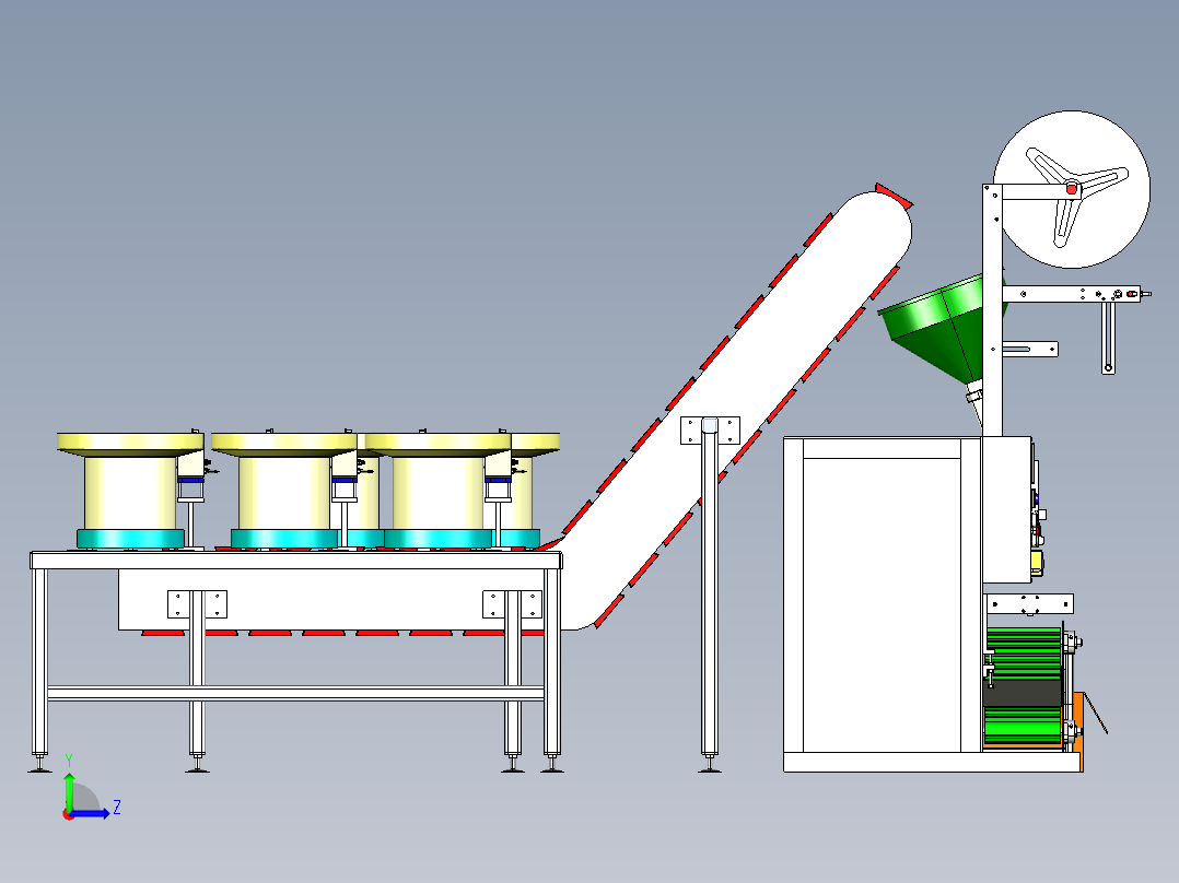 牙刷全自动包装机step左视图