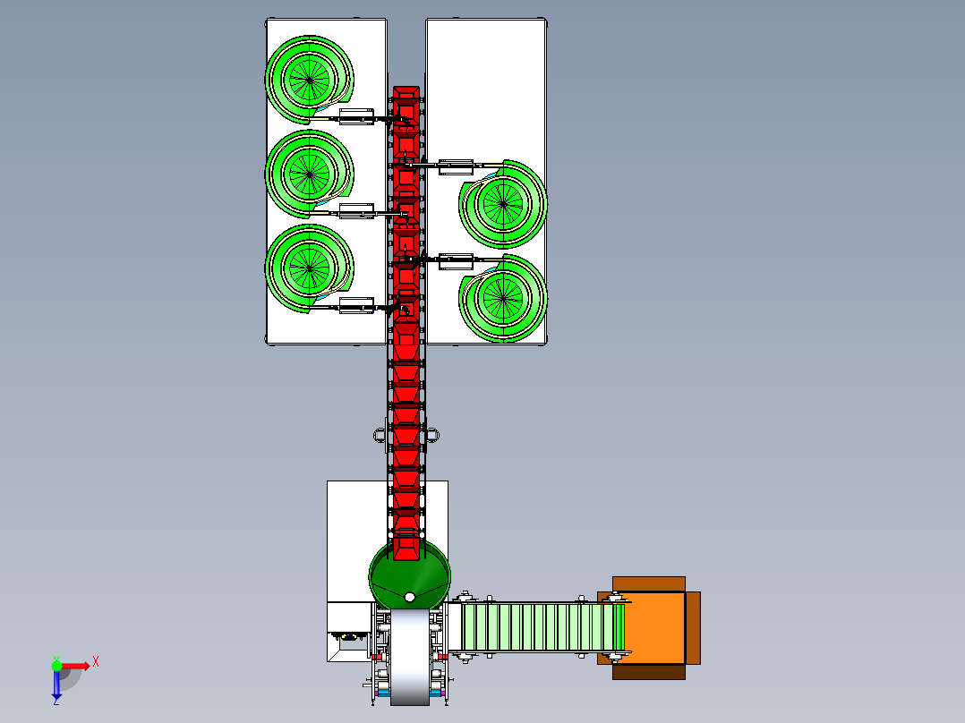 牙刷全自动包装机step俯视图