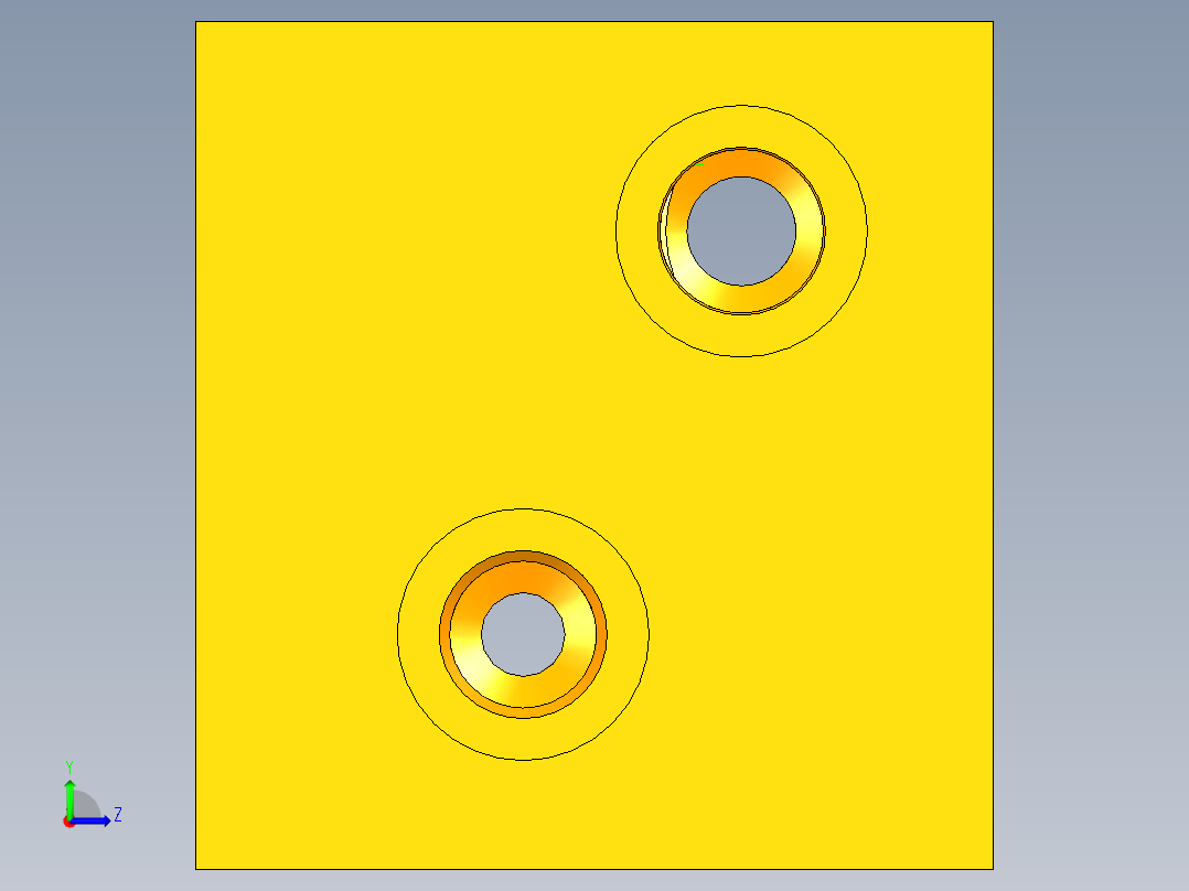 SolidWork液压集成块 SolidWork油缸阀块左视图