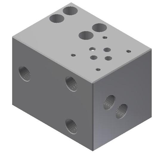 SolidWork液压集成块 SolidWork油缸阀块