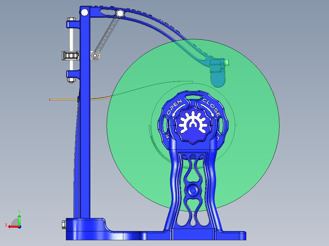 3D打印机丝线轴保持架3D数模图纸 STP格式后视图