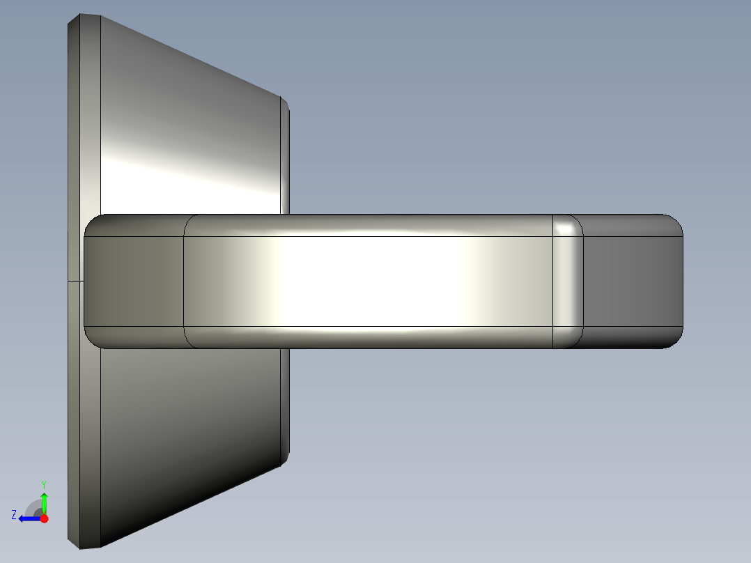 蝶形螺母-WING NUT M4 x 0.7mm Thread.STEP右视图