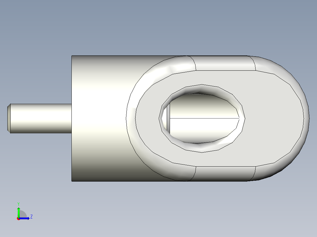 取手(鋁合金)1055-3D多系列多零件图纸模型左视图