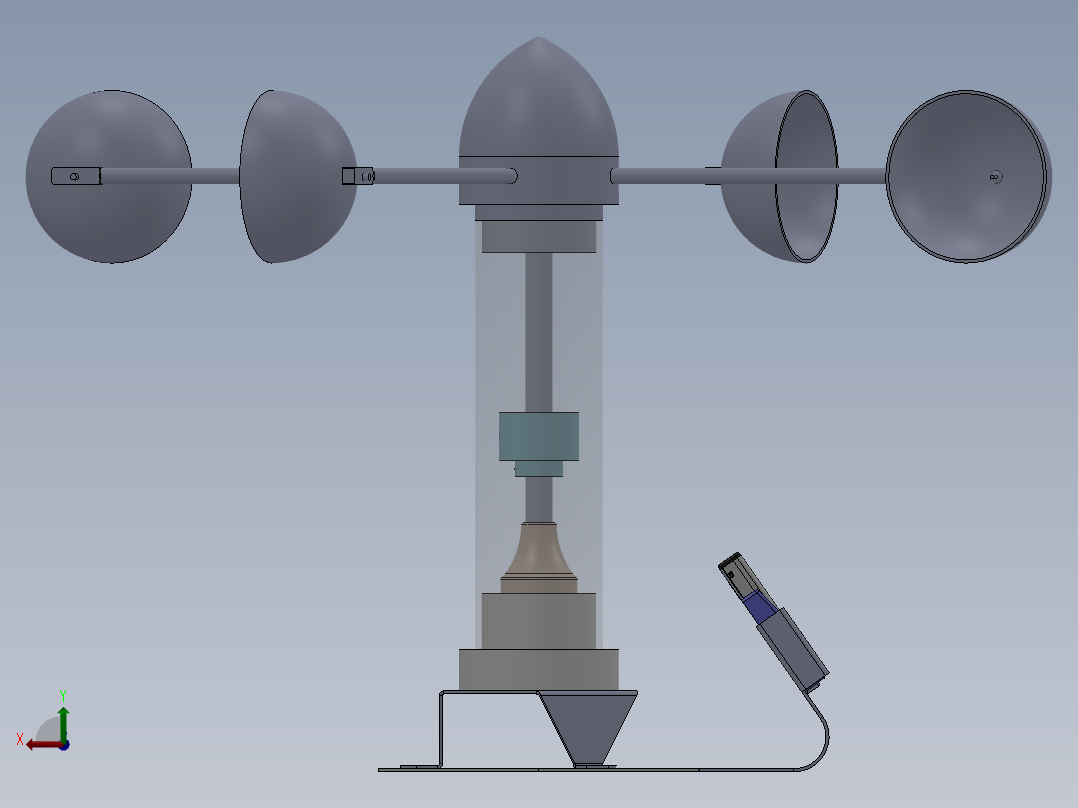 风车手机充电器后视图