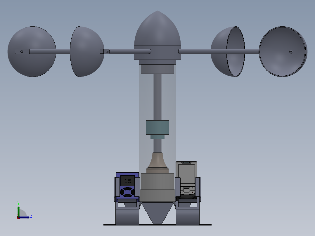 风车手机充电器左视图