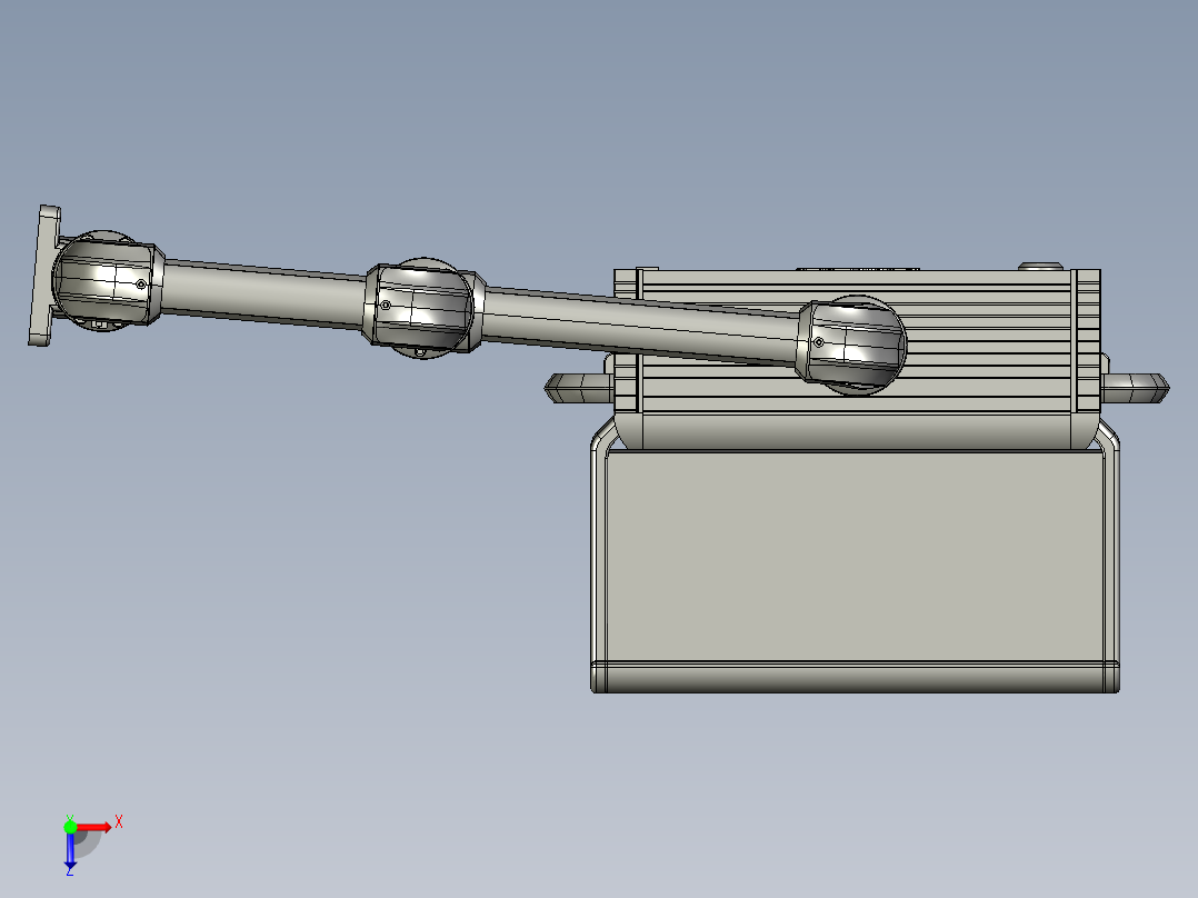 悬臂控制操控箱键盘支架-D3-垂直墙座-转角-中间连接器-90度箱体连接器-250-200-300俯视图