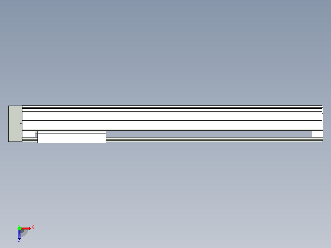 VF丝杆传动-一般环境VF27-Lxx-C-S800-BL-ZP75-C3俯视图