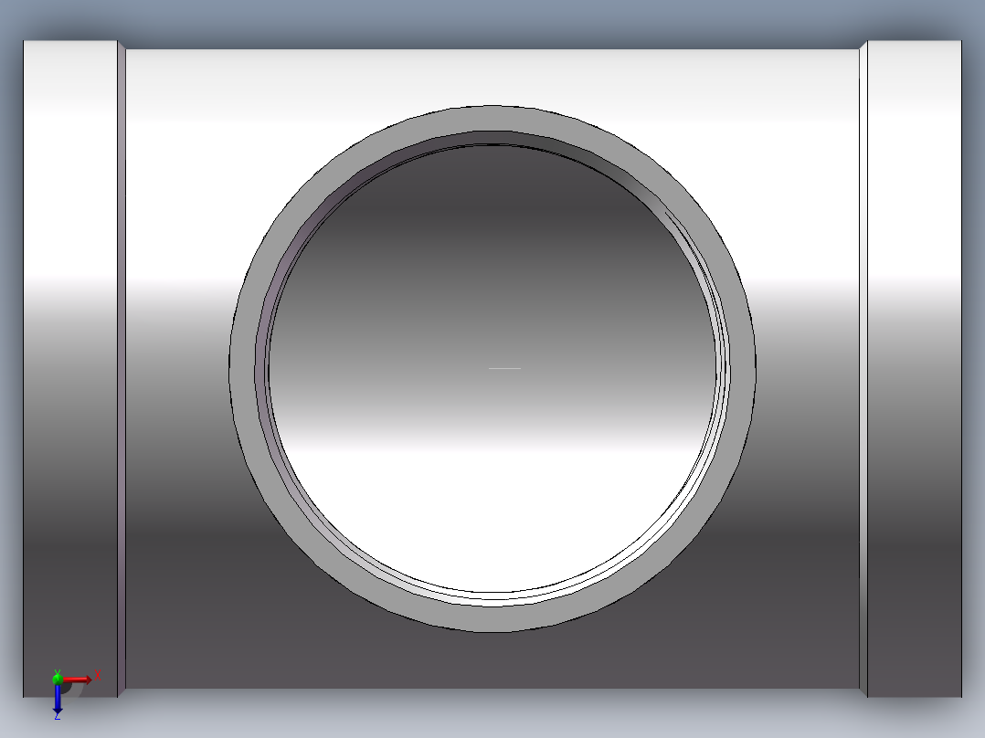 三通-异径 DN65-DN50俯视图