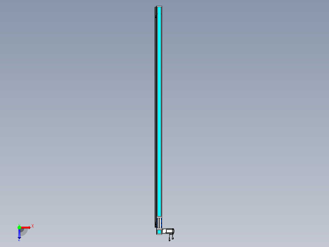 威洛博LB.GB同步带传动--欧规系列LB6A-L130-S2450-BL俯视图