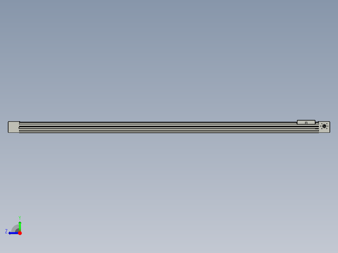 威洛博直线电机模组EB6-L140-S1950-光轴右视图