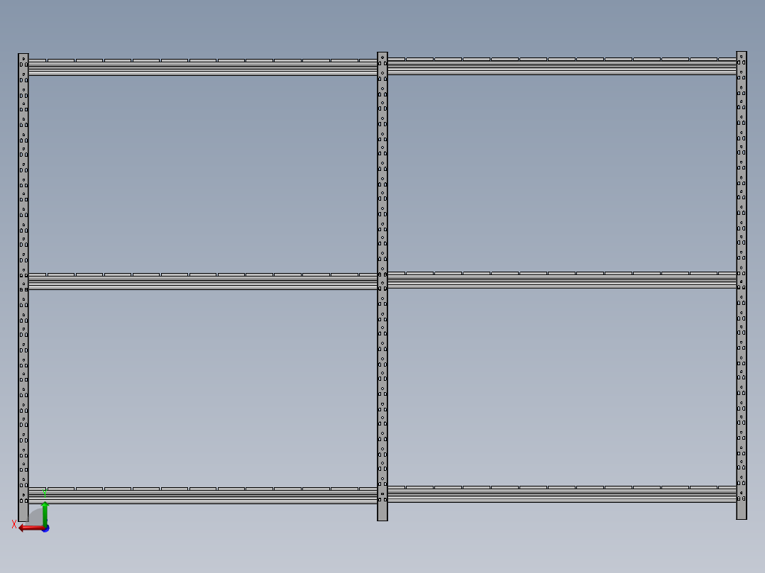 散装货架后视图