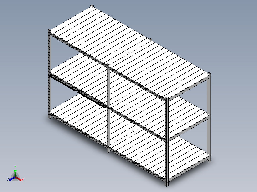 散装货架正等轴测图