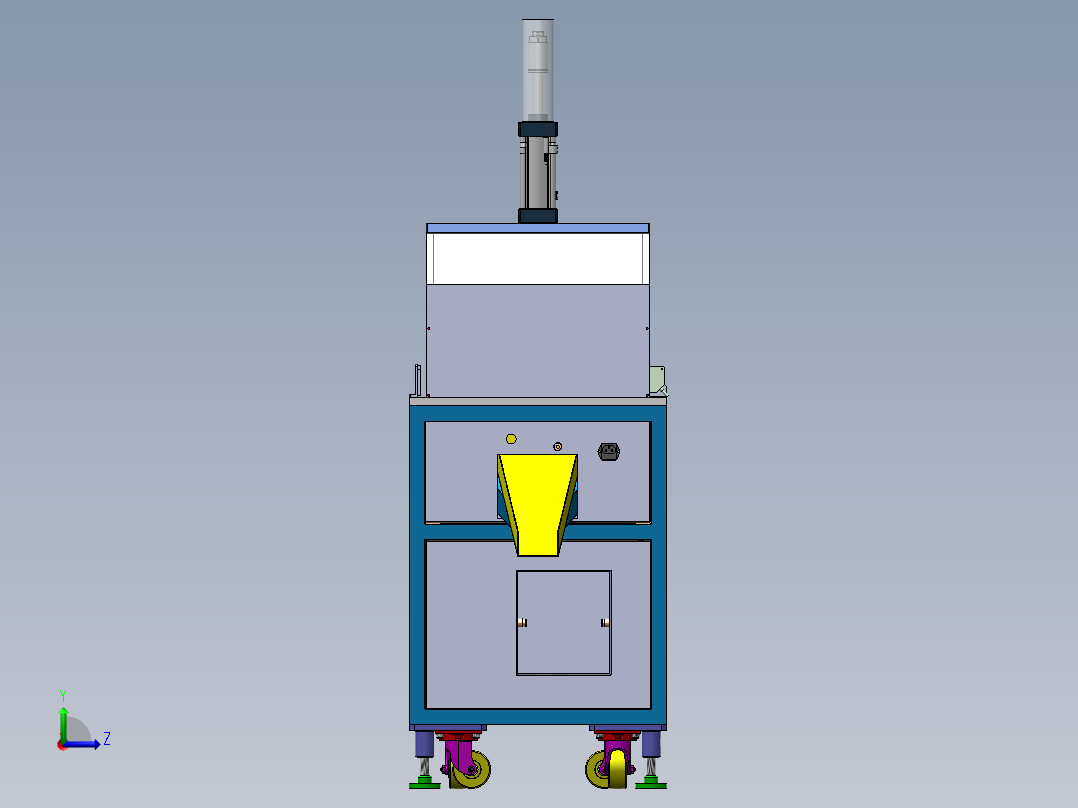 塑胶切水口机、非标自动化设备3D模型左视图