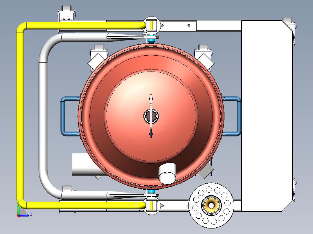 工业吸尘器模型sw21左视图