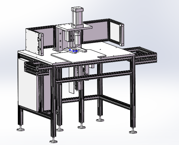 汽车脚垫 垫扣组装检测机3D模型