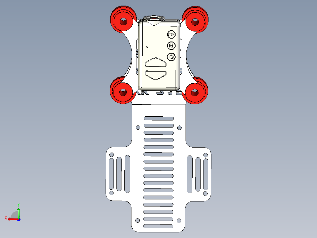 AUTOCAD 防震相机架后视图