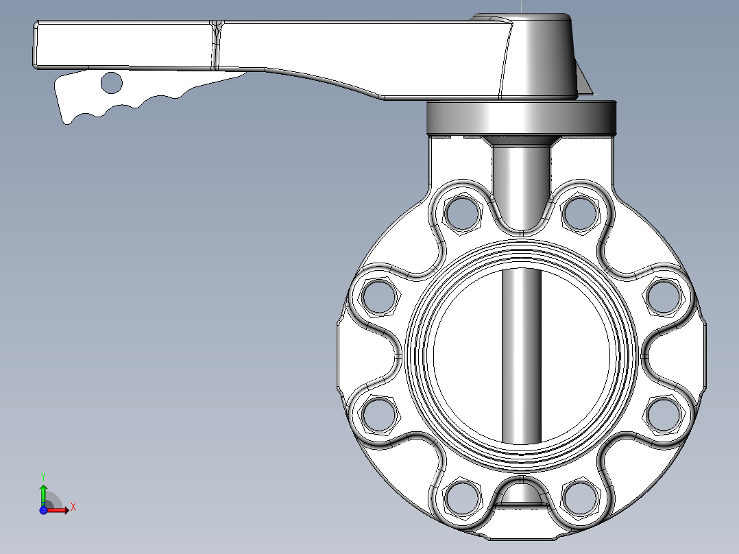 PVC管件-4in_PVC BUTTERFLY VALVE