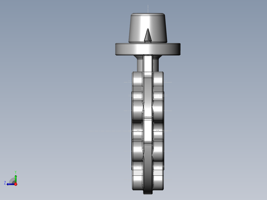 PVC管件-4in_PVC BUTTERFLY VALVE右视图