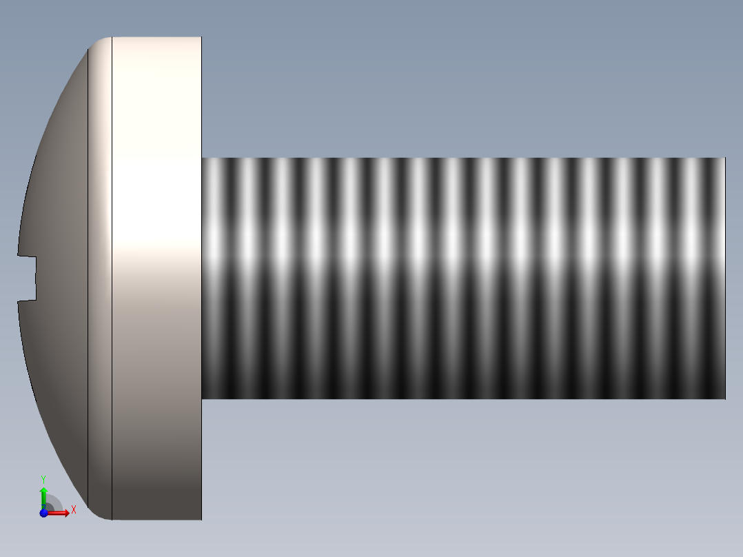 螺丝 M6 十字盘头-M6x13 Screw head.SLDPRT前视图