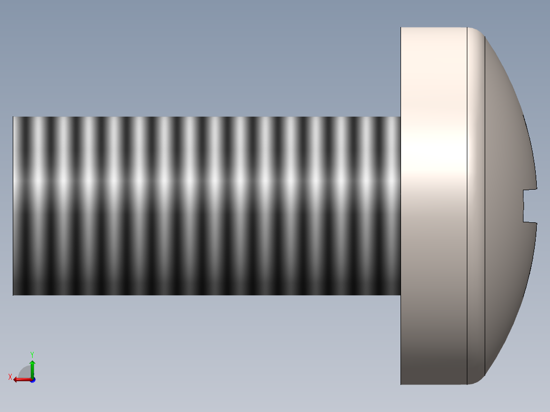 螺丝 M6 十字盘头-M6x13 Screw head.SLDPRT后视图