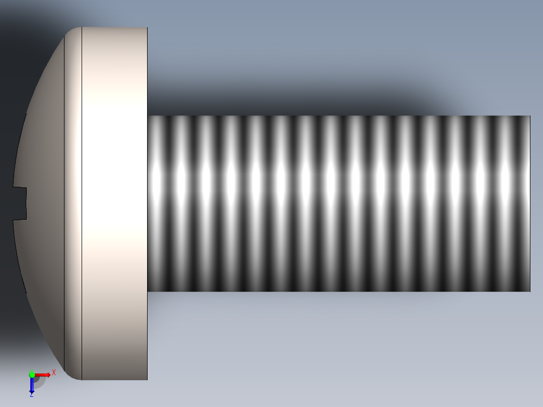 螺丝 M6 十字盘头-M6x13 Screw head.SLDPRT俯视图