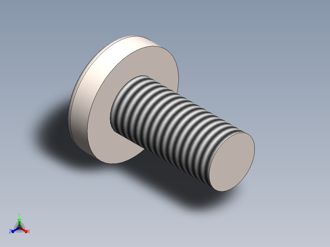 螺丝 M6 十字盘头-M6x13 Screw head.SLDPRT正等轴测图