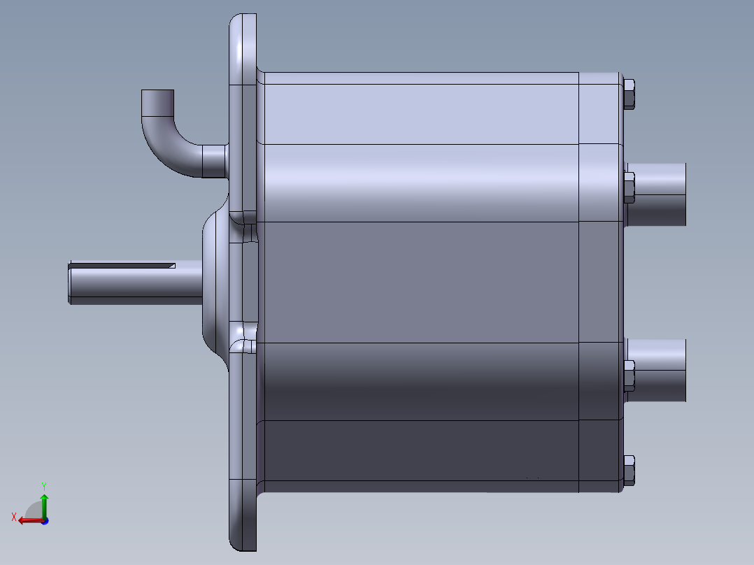 可变轴向柱塞泵后视图