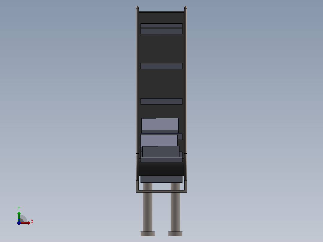 倾斜输送机前视图