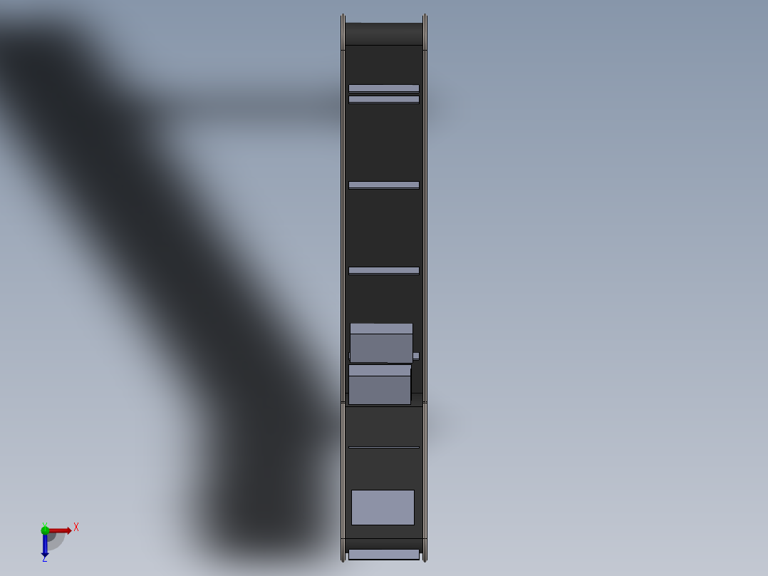 倾斜输送机俯视图